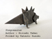 alt : Photo Origami Stegosaurus, Author : Hiroaki Takai, Folded by Tatsuto Suzuki